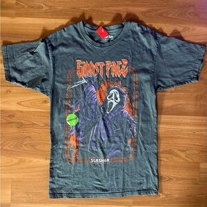 Hot Topic Ghost Face 80’s faded vintage looking Graphic Tee